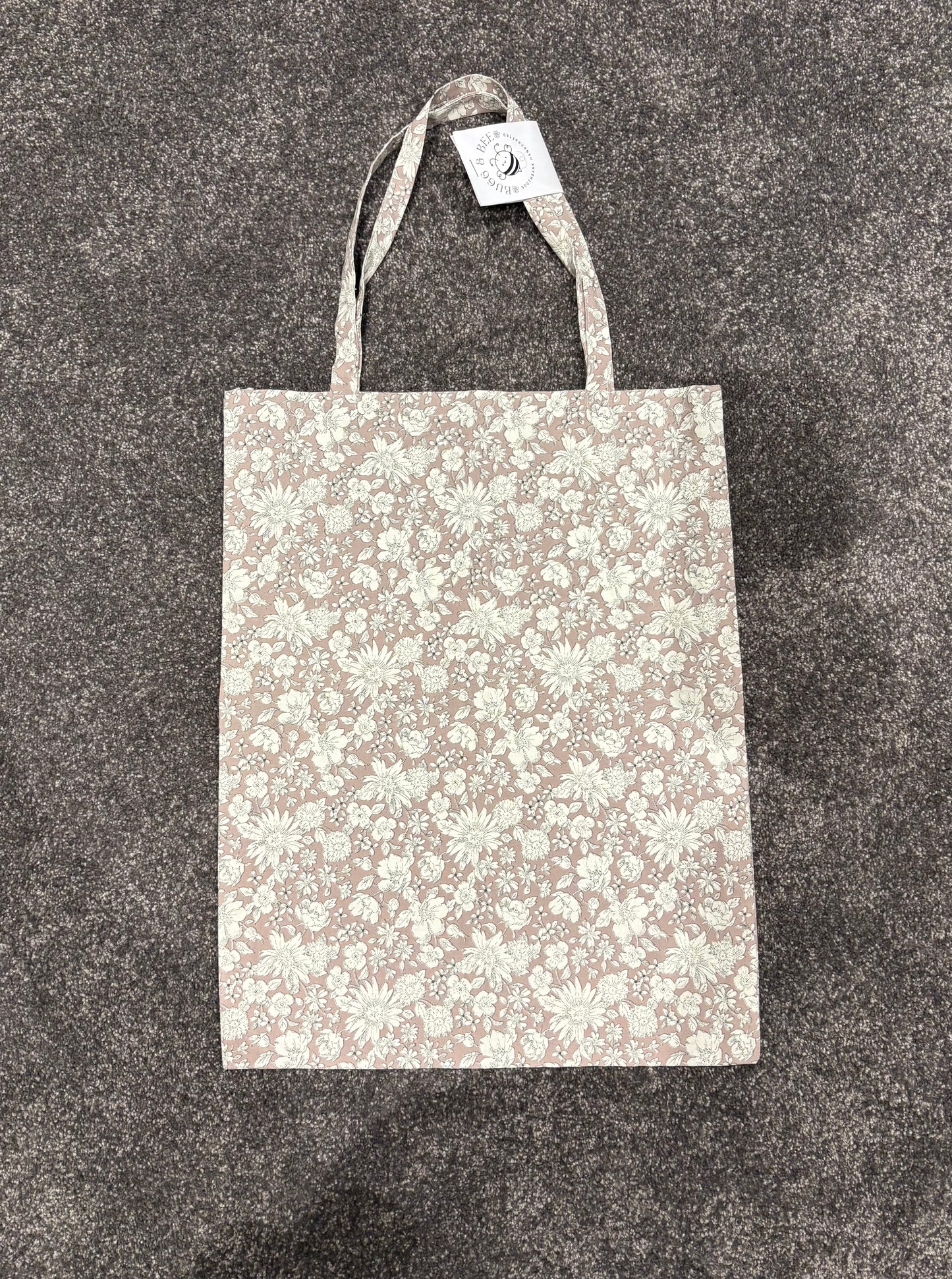 Dusty Purple Floral Tote Bag