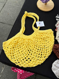 Sunshine Yellow Mesh Market Bag