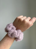 Purple Fluffy Crochet Scrunchie