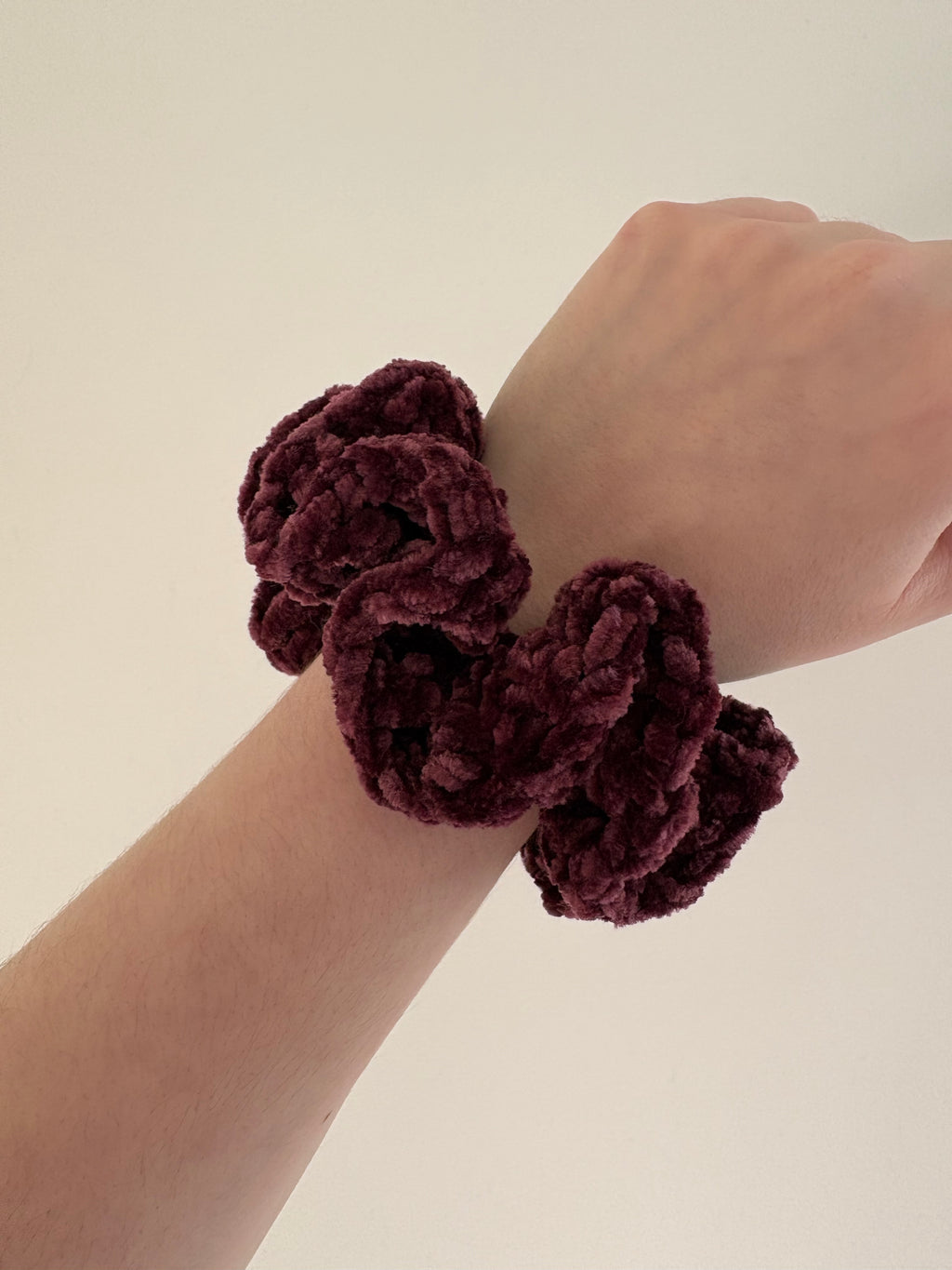 Wine Crochet Scrunchie