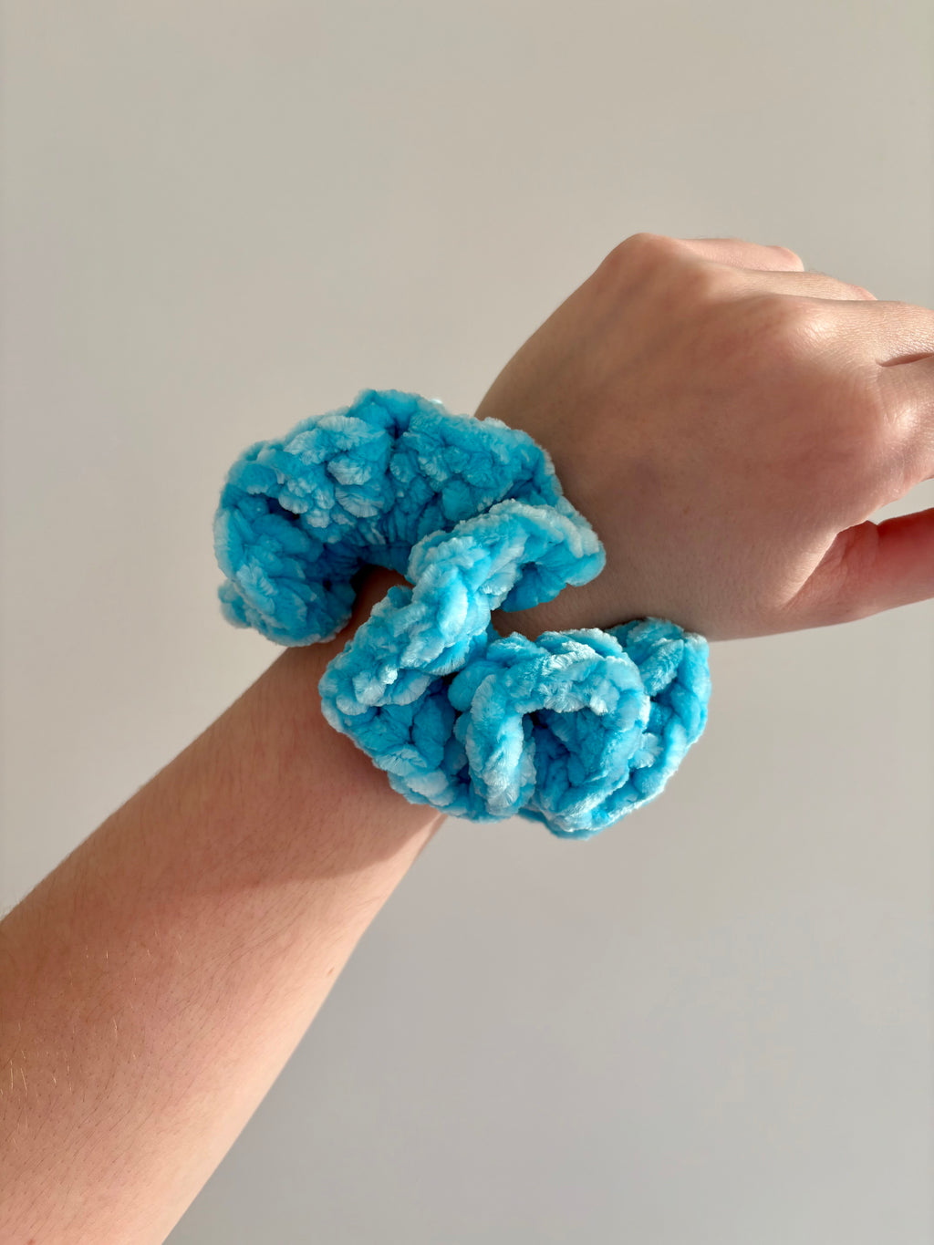 River Velvet Crochet Scrunchie