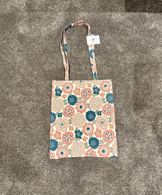 Large Purple Floral Tote Bag