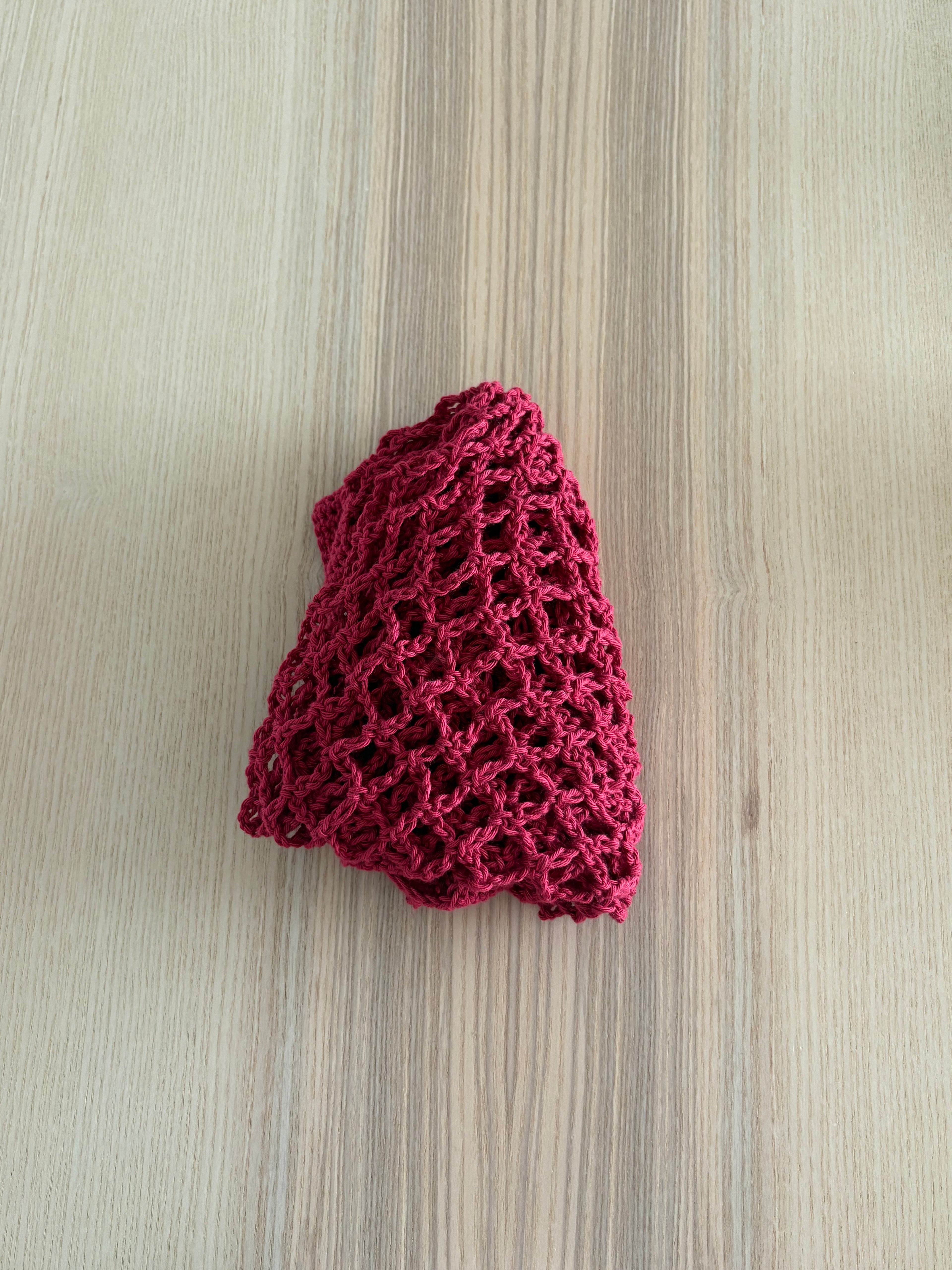 Christmas Red Mesh Market Bag