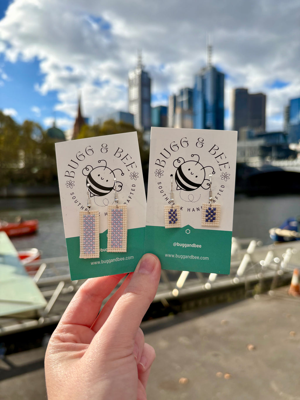 Postage Stamp Earrings