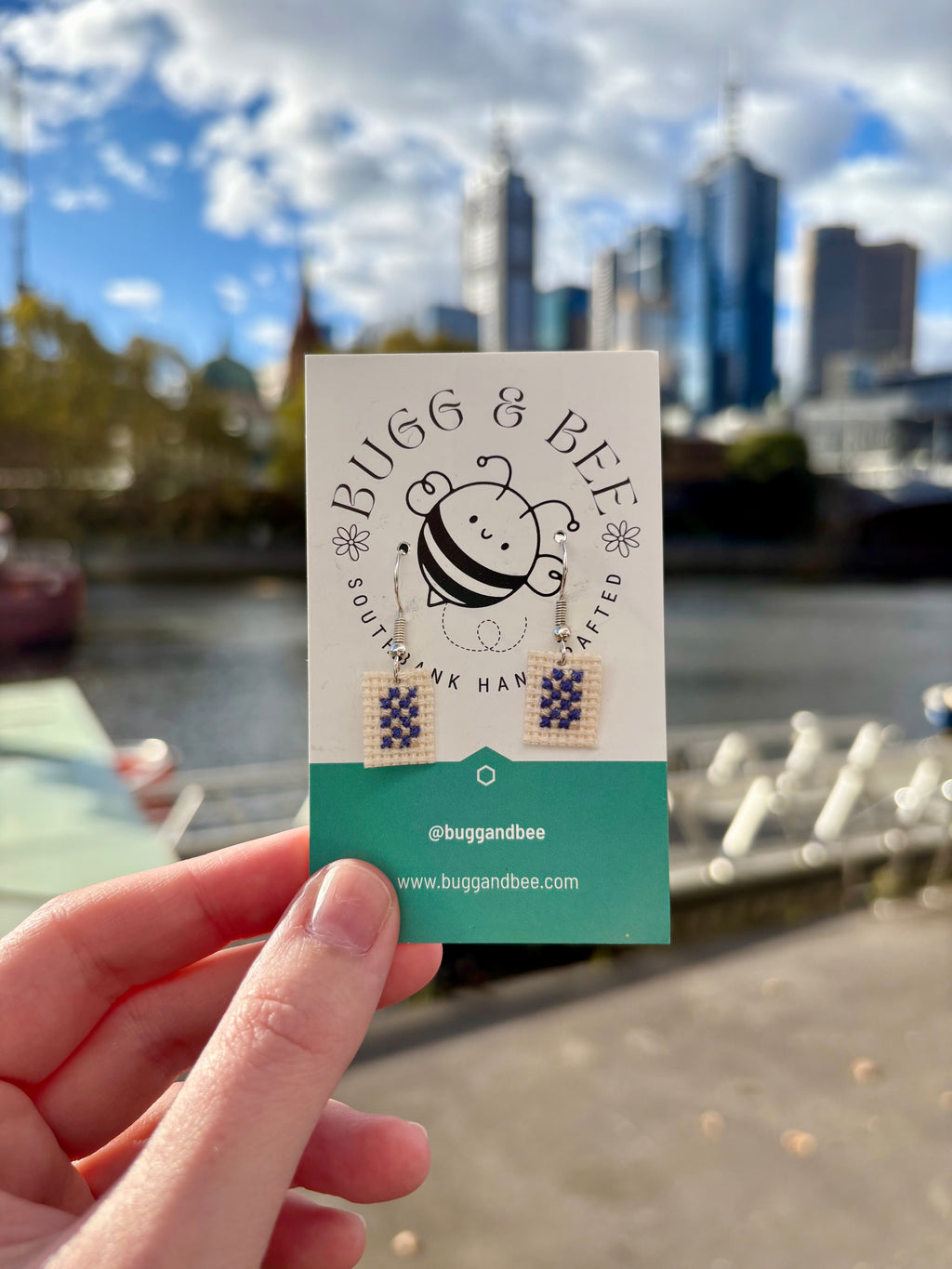 Postage Stamp Earrings