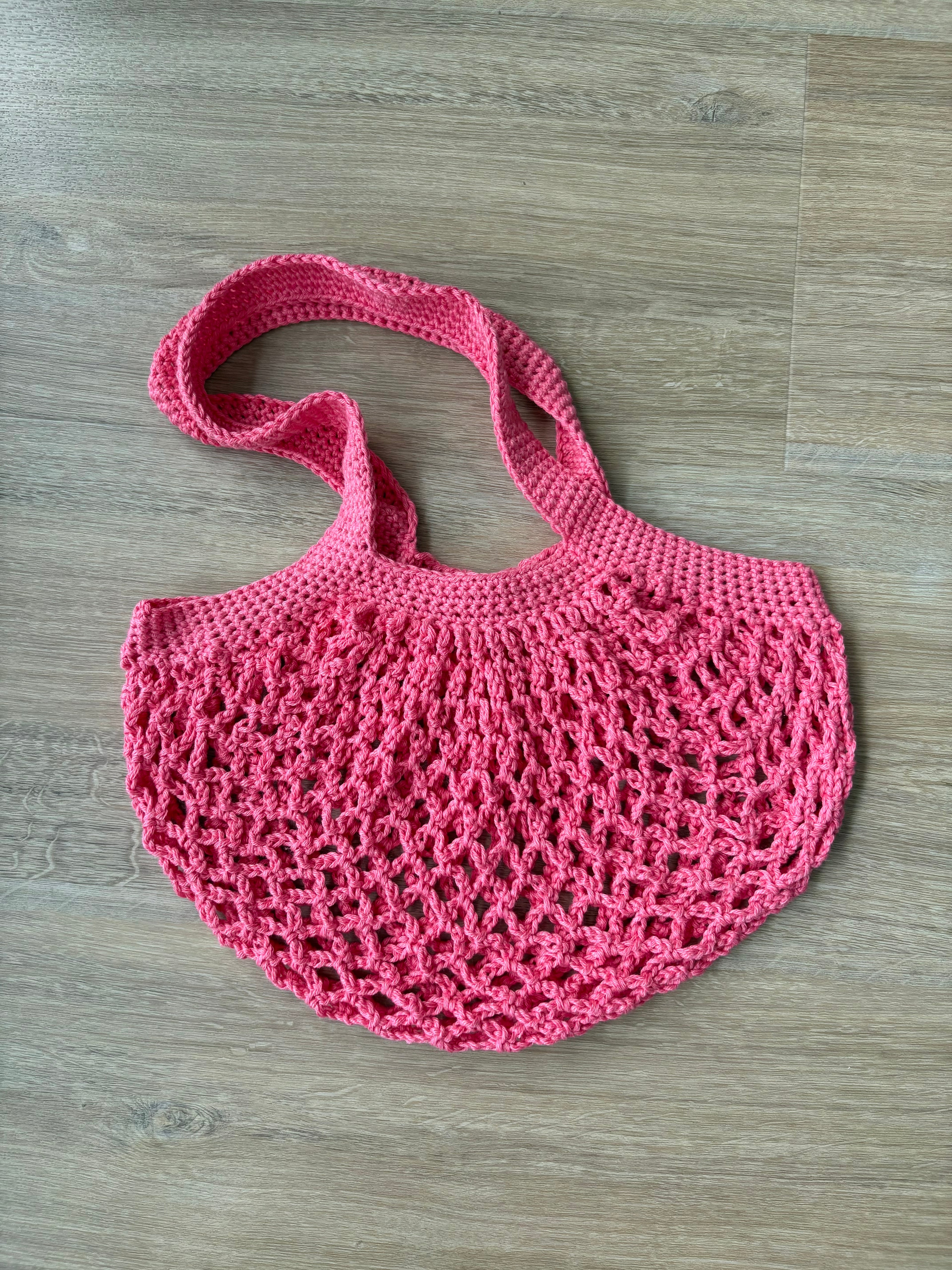 Strawberry Lemonade Mesh Market Bag
