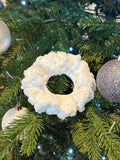 White Velvet Crochet Scrunchie