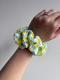 Lemon Lime Crochet Scrunchie