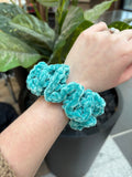 Waterfall Velvet Crochet Scrunchie