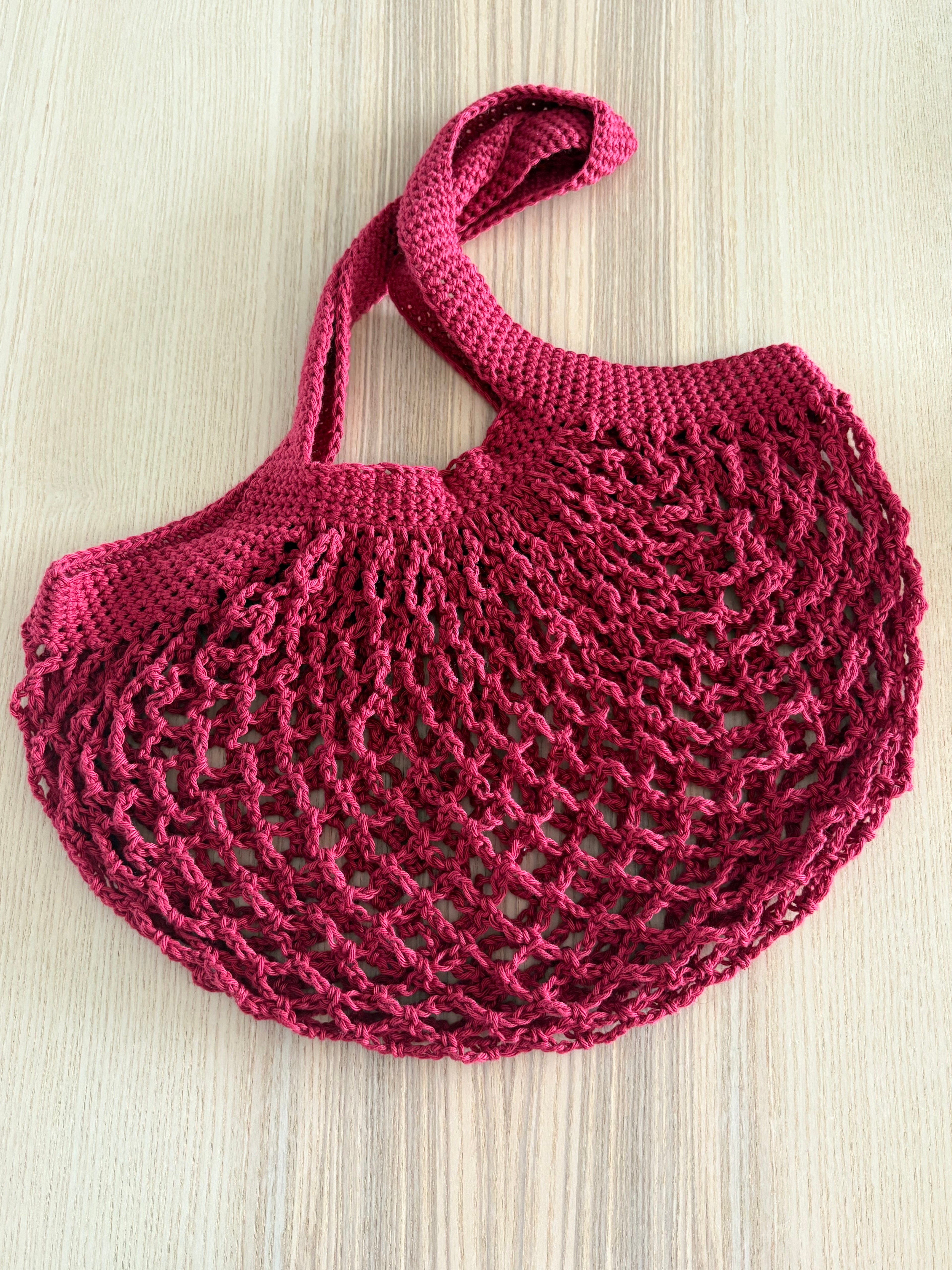 Christmas Red Mesh Market Bag