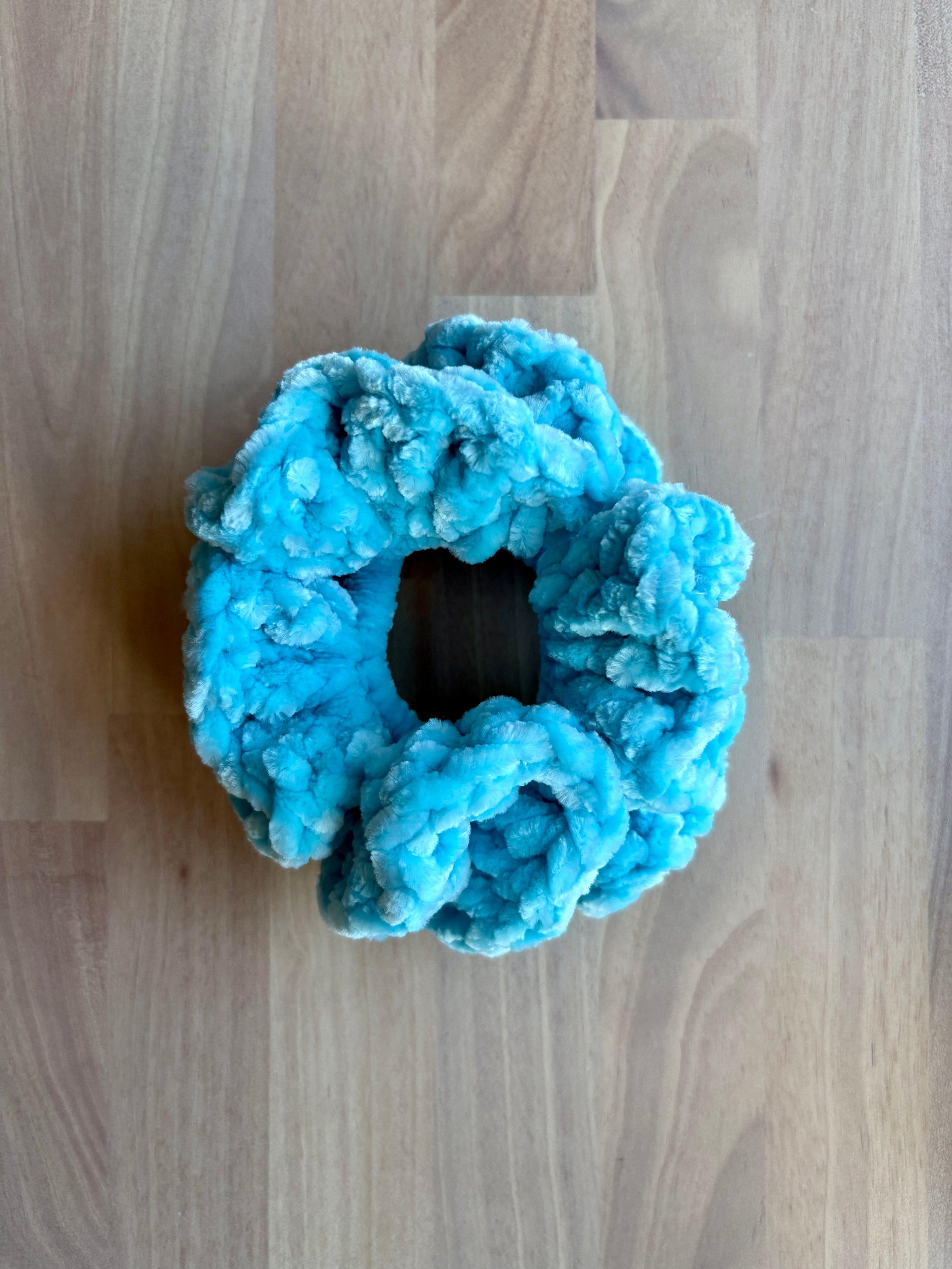 River Velvet Crochet Scrunchie