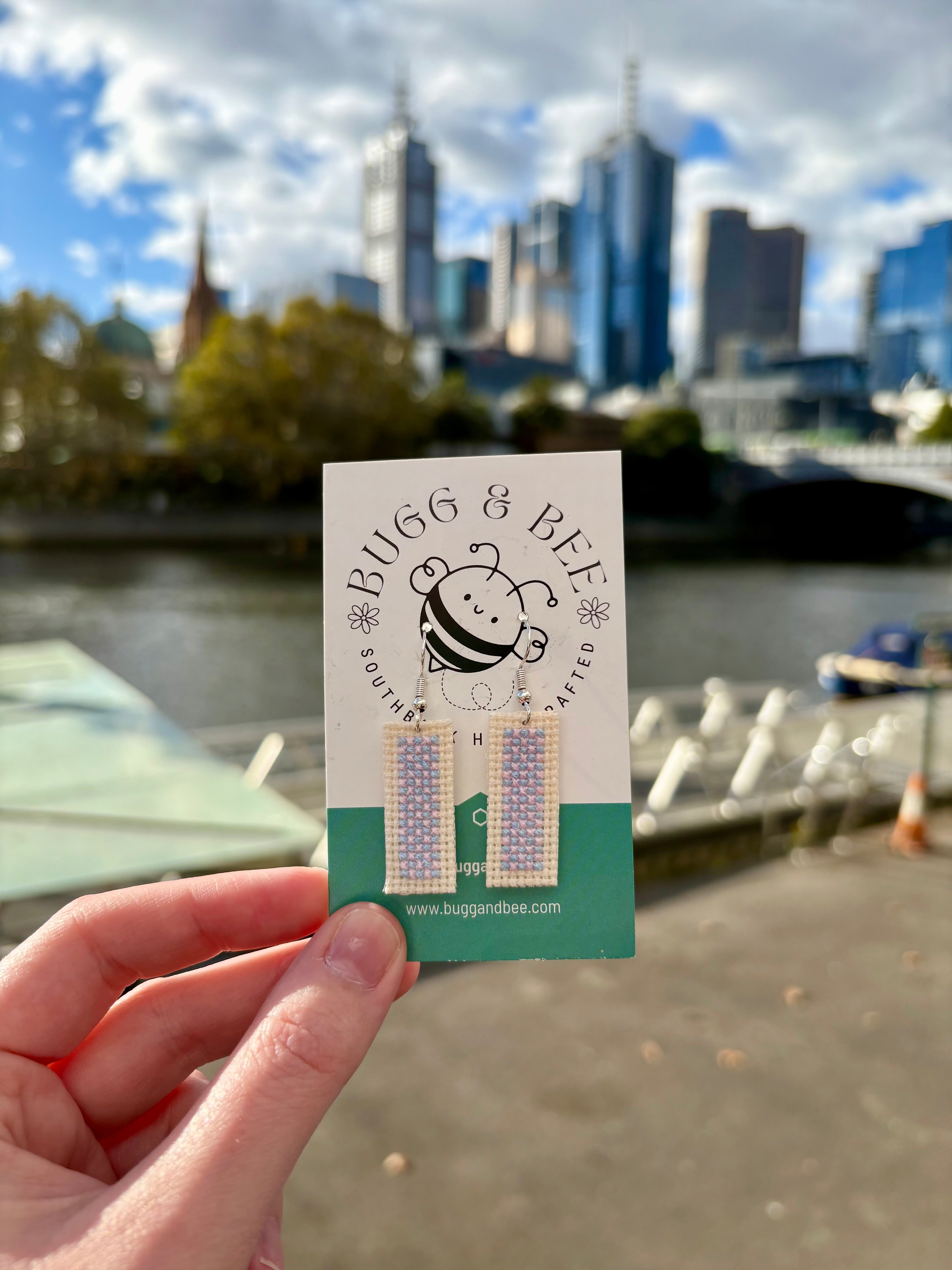 Postage Stamp Earrings