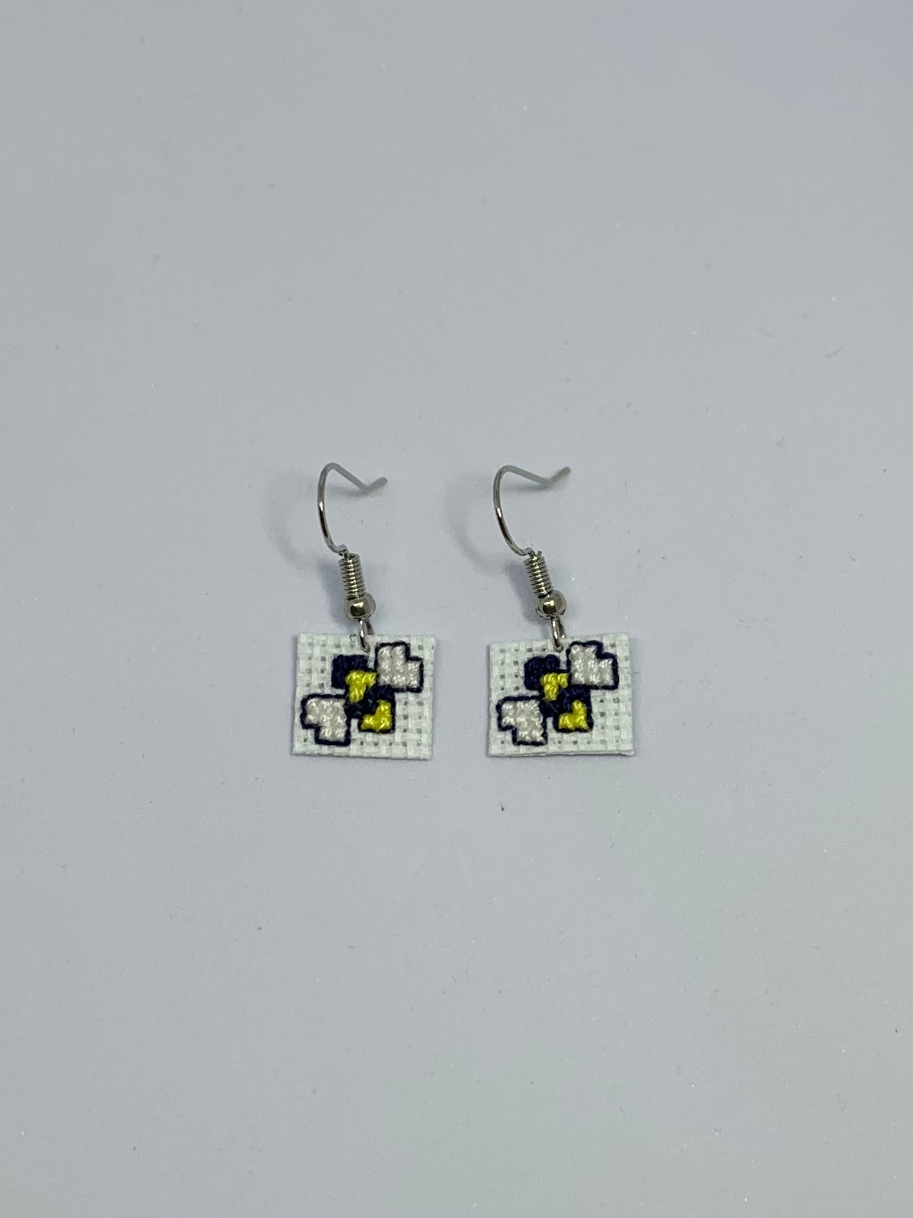 Mini Cross Stitch Earrings