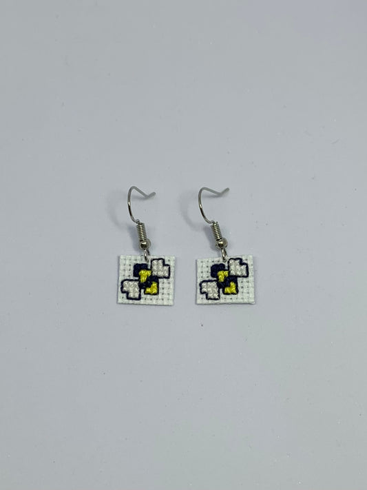 Mini Cross Stitch Earrings