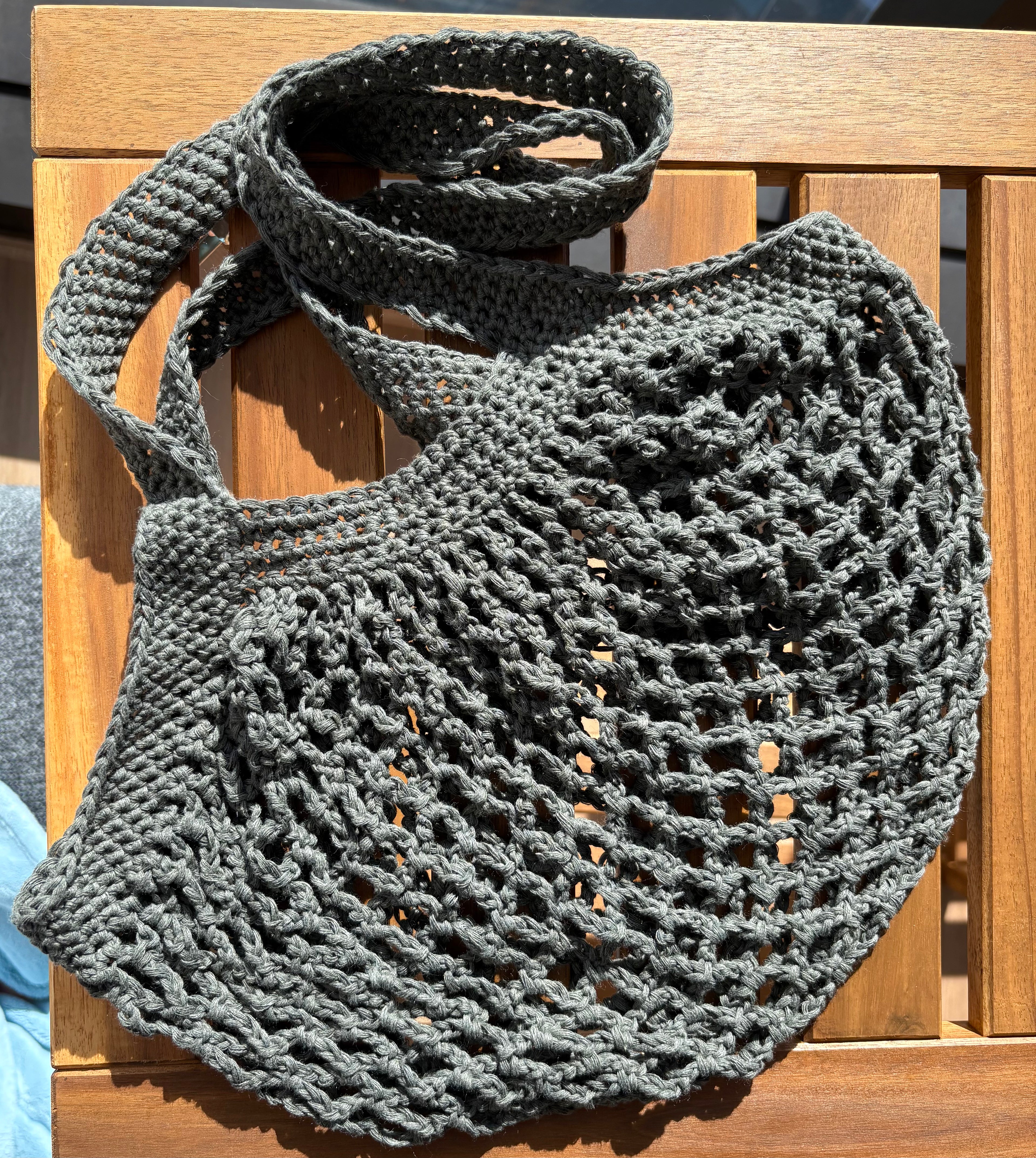 Deep Green Mesh Market Bag