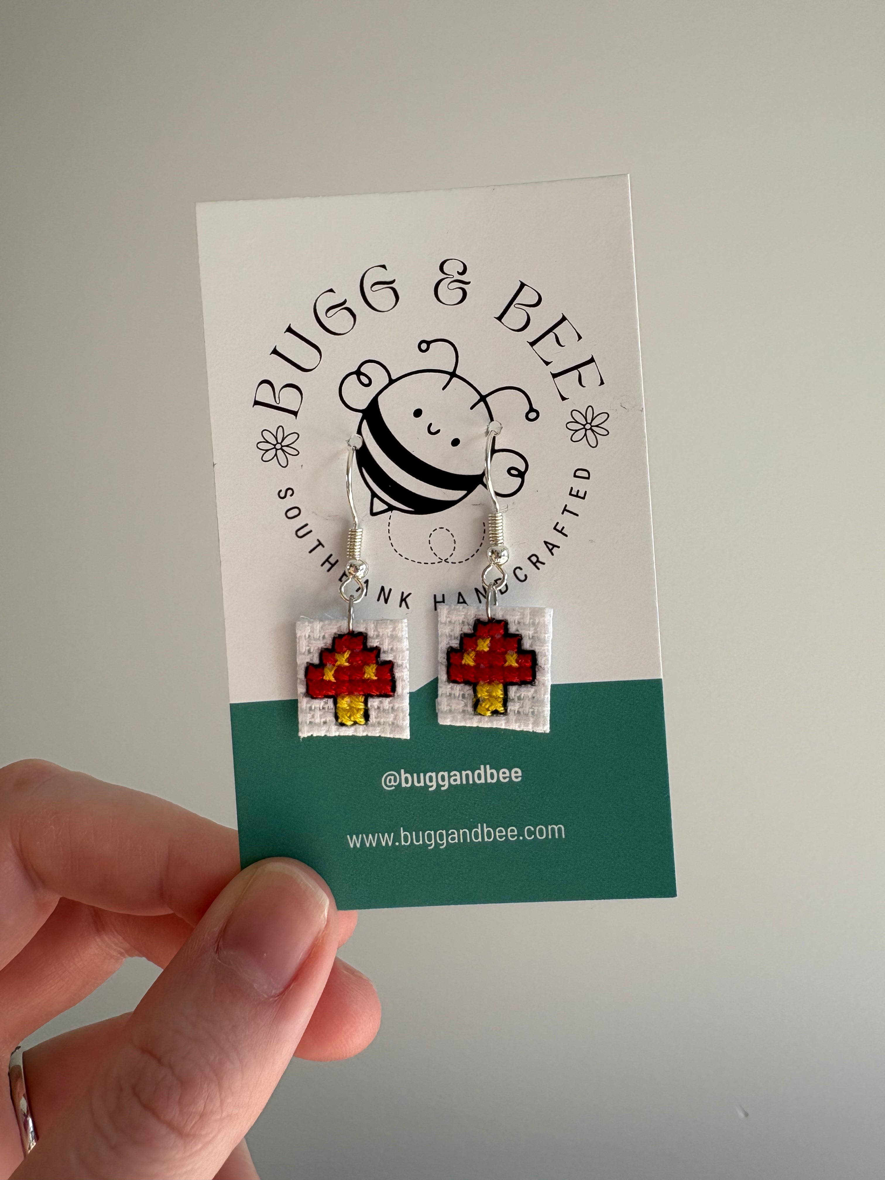 Mini Mushroom Earrings